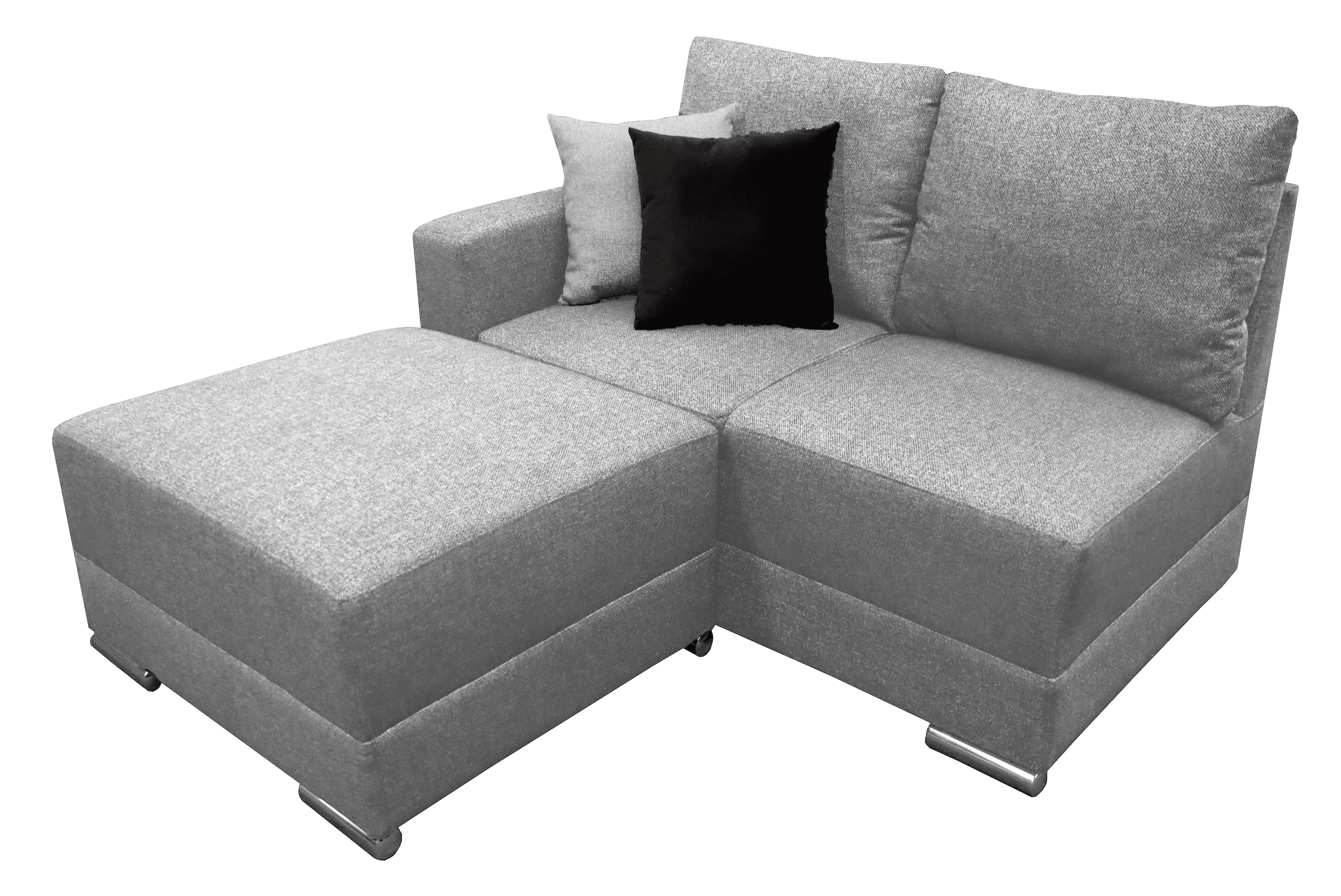 Sala Esquinera Modular El Bazar Store Artemis Gris Plata 230x300 cm Tela Lino nacional