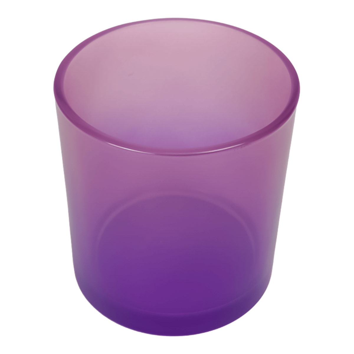 EOL - 450ml - Mónaco Vaso de Vidrio para Velas - Frasco con 2 Colores: Rosa y Morado Transparente