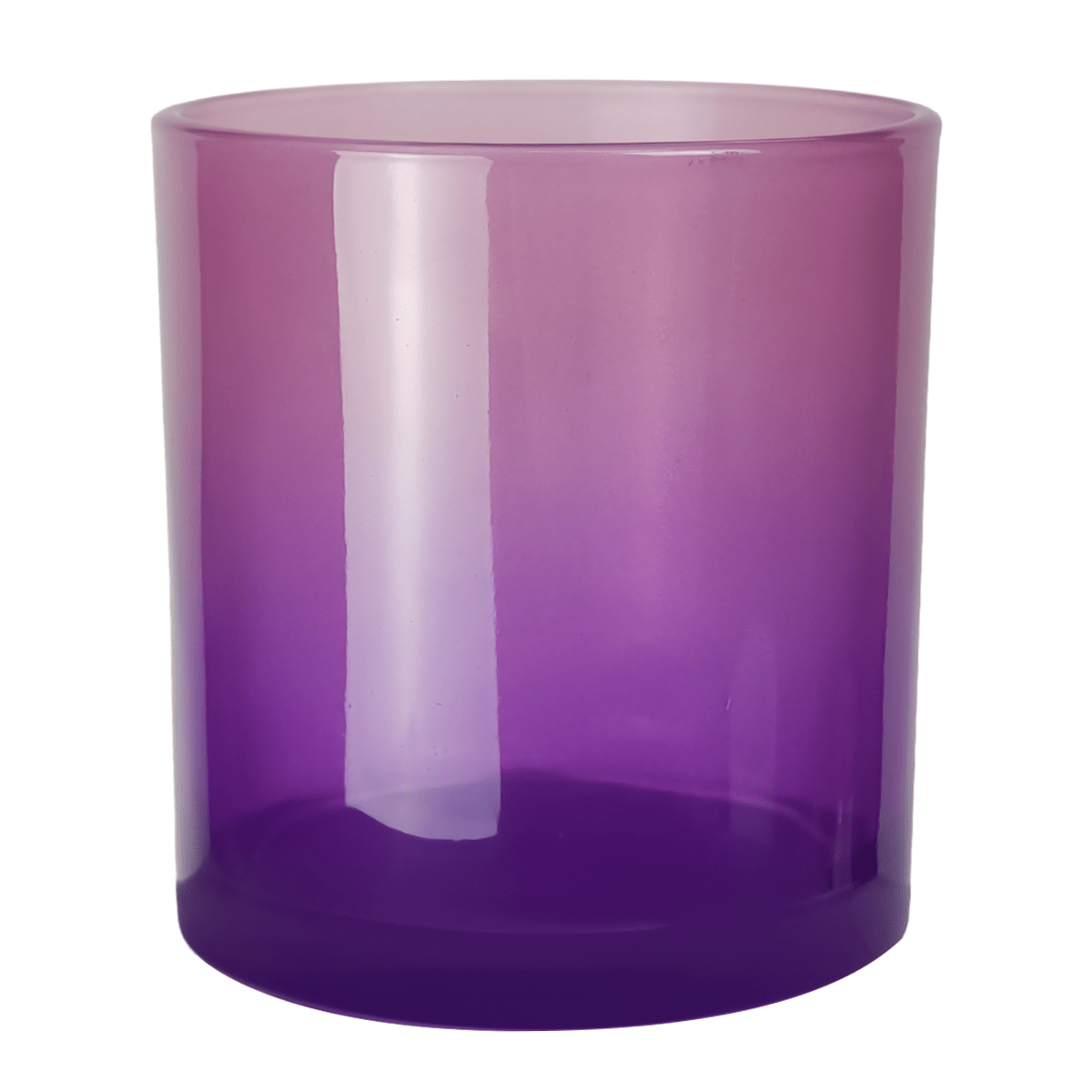 EOL - 450ml - Mónaco Vaso de Vidrio para Velas - Frasco con 2 Colores: Rosa y Morado Transparente