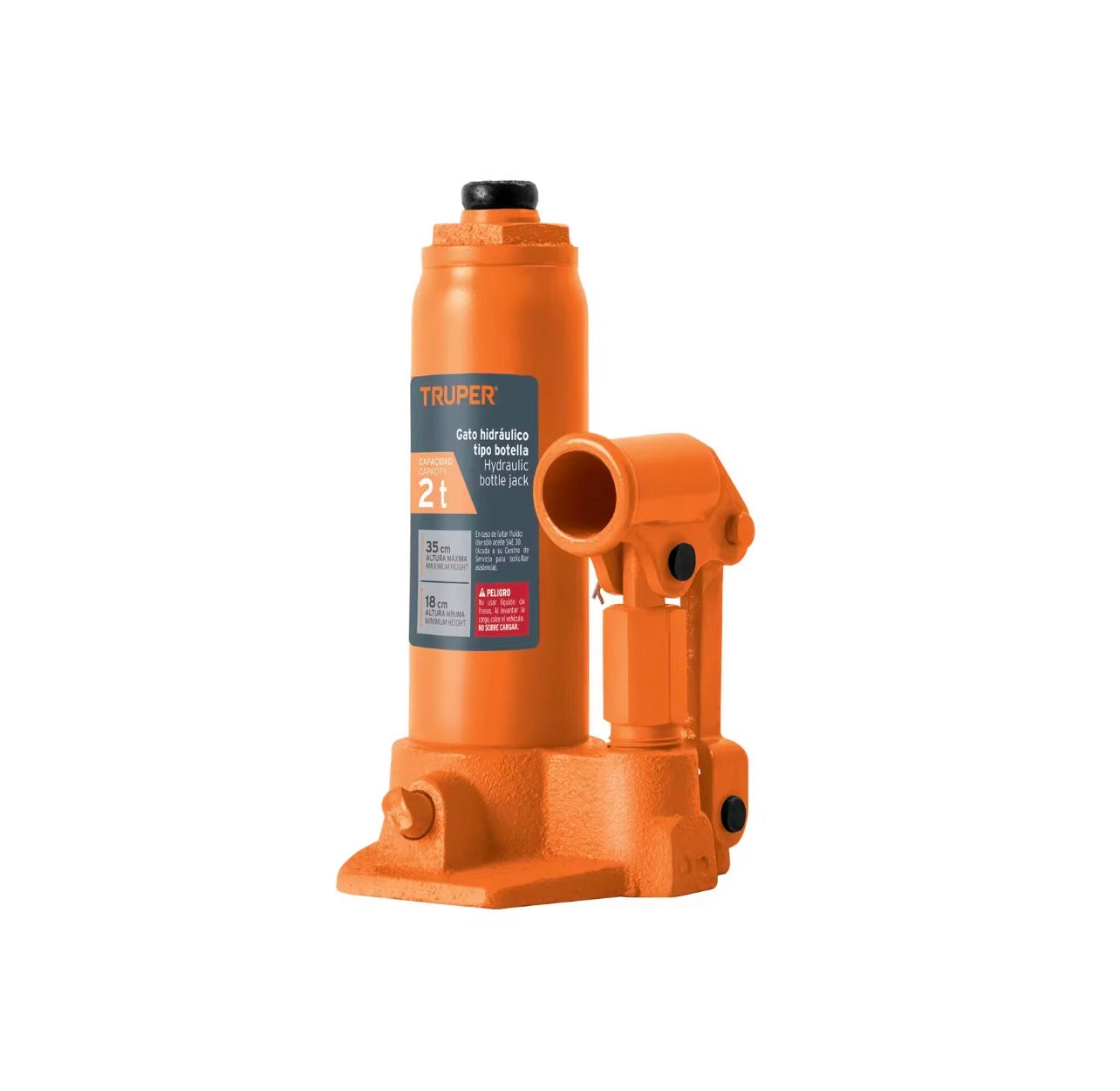 Gato hidráulico tipo botella Truper 2 toneladas