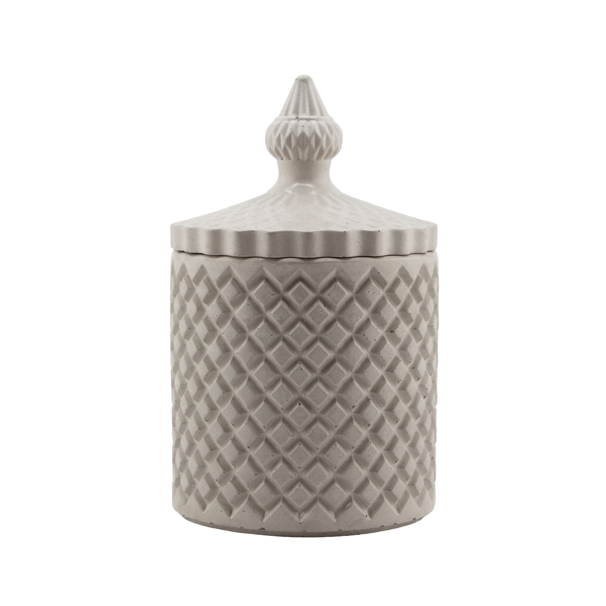 EOL - 310ml - Carrara Vaso de Concreto para velas con tapa - Blanco