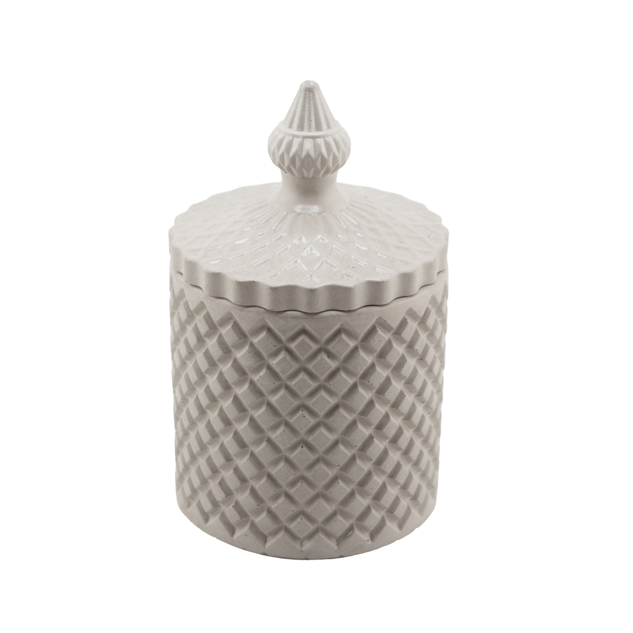 EOL - 310ml - Carrara Vaso de Concreto para velas con tapa - Blanco