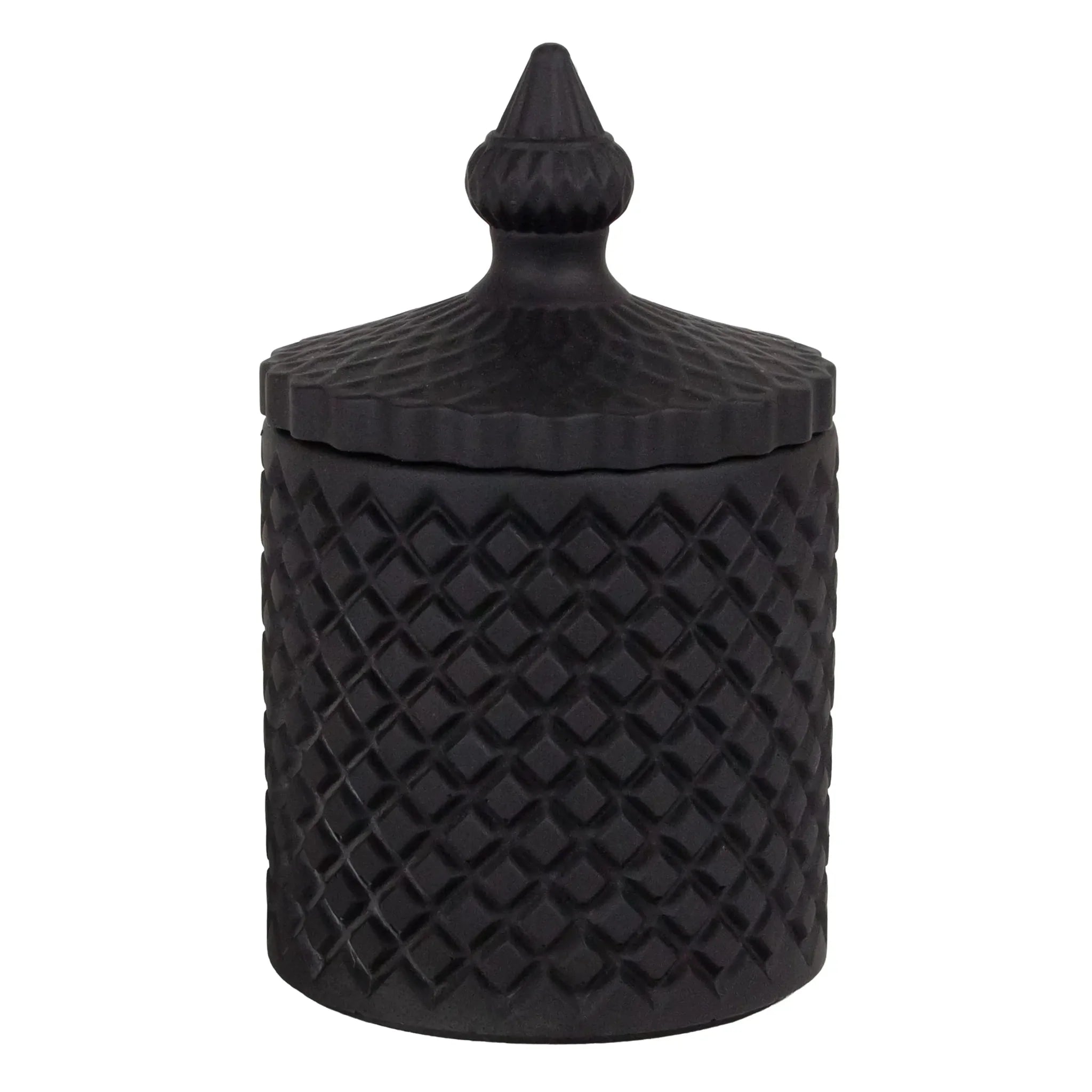 EOL - 310ml - Carrara Vaso de Concreto para velas con tapa - Frasco Negro