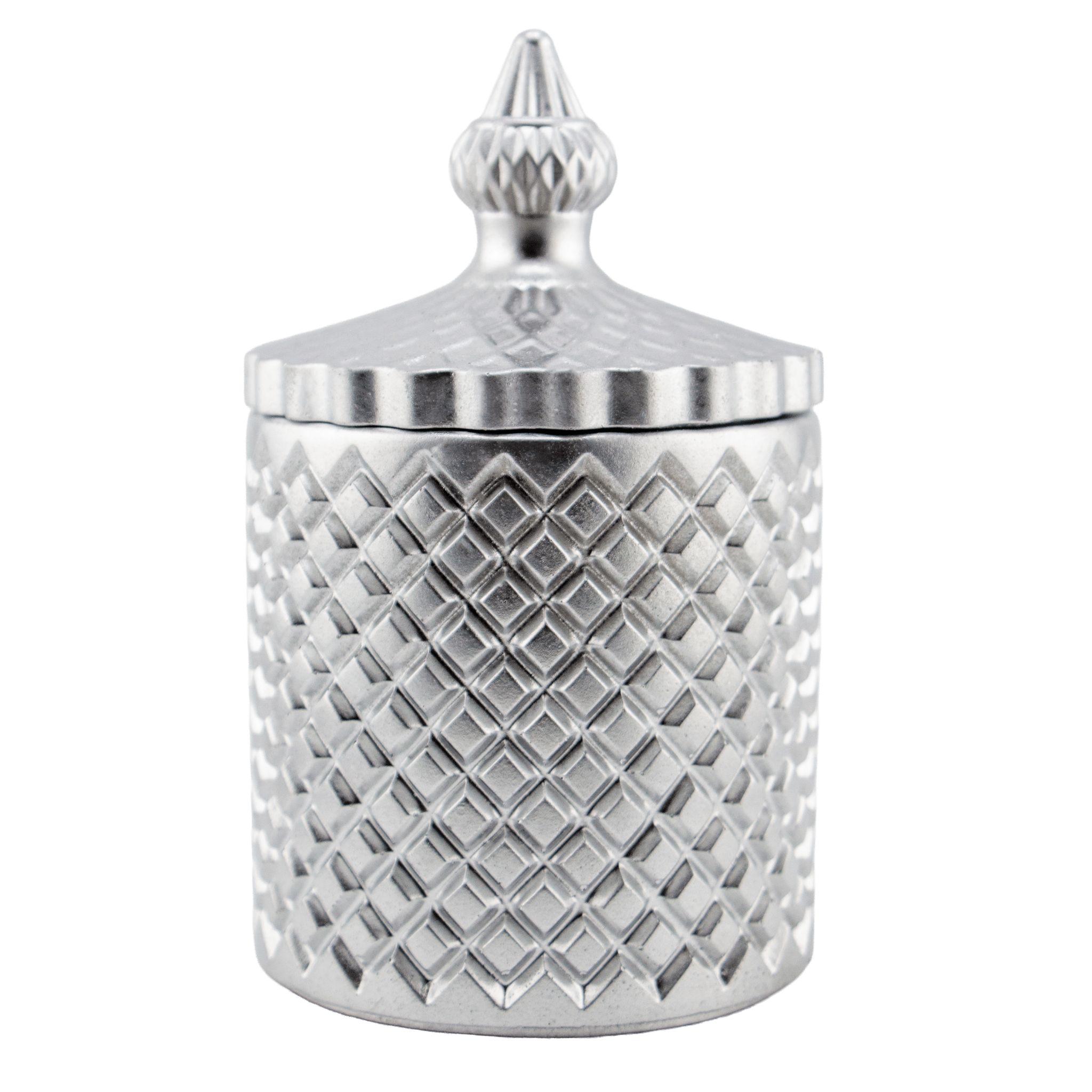 EOL - 310ml - Carrara Vaso de Concreto para velas con tapa - Frasco Plata