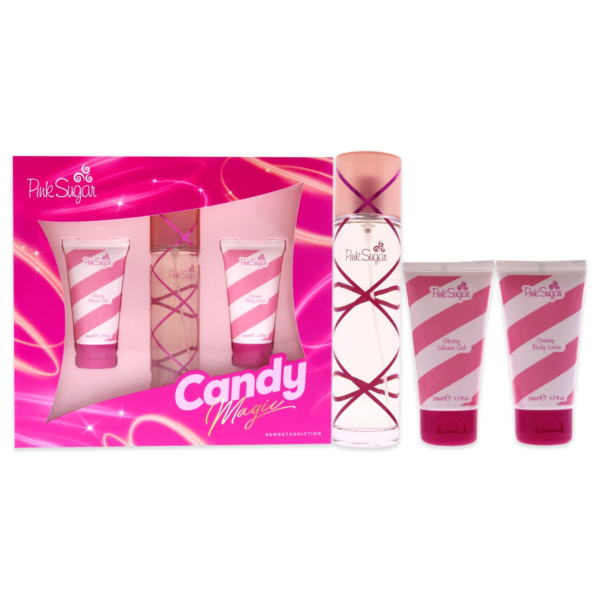 Shower Gel 50ML + Body Lotion 50ML + Candy Magic EDT 100ML  EDT Set De Dama  100ML