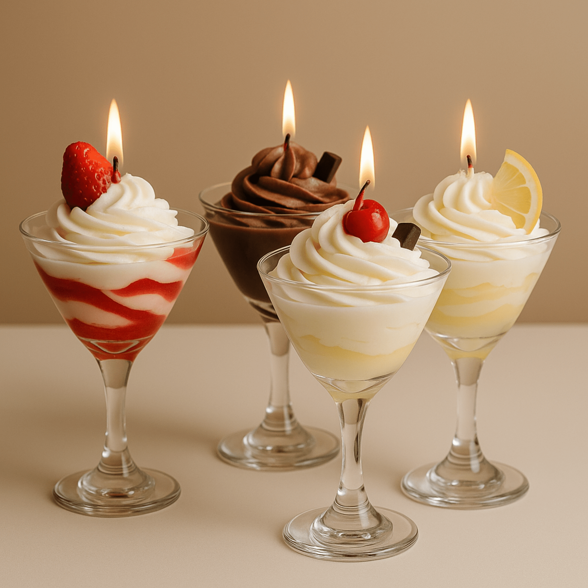 320ml - Copa de Vidrio para Velas de Postre – Vaso Tipo Martini - Frasco Transparente