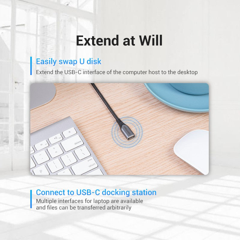 Vention Cable De Extensión USB C 0.5M 1M Tipo Extensor-Para HUAWEI