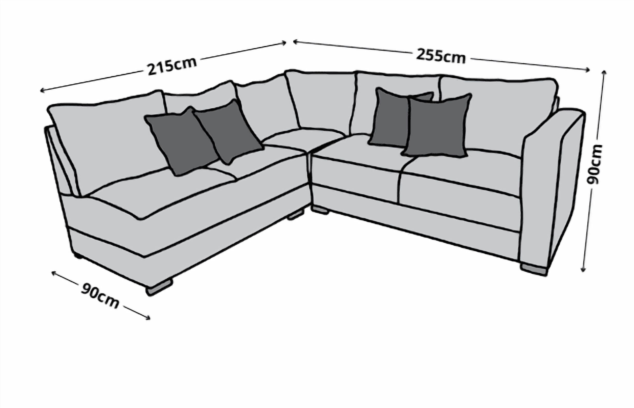 Sala esquinera Tempo 215 x 255 cm Negro Lino nacional EL BAZAR STORE Moderna modular