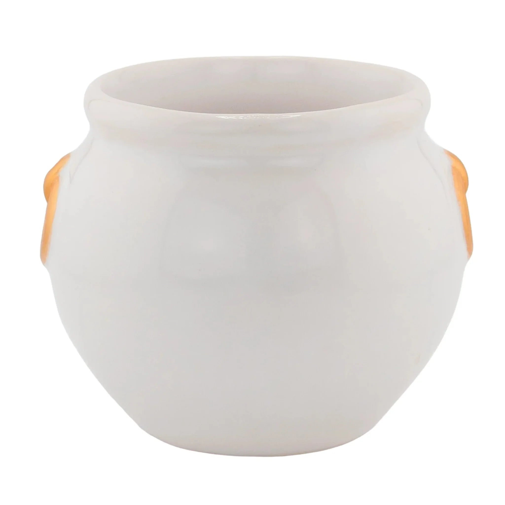 340ml - Colección Hechizo – Calderos de Cerámica para Velas - Frasco Blanco / Dorado (Edición Especial de Halloween)