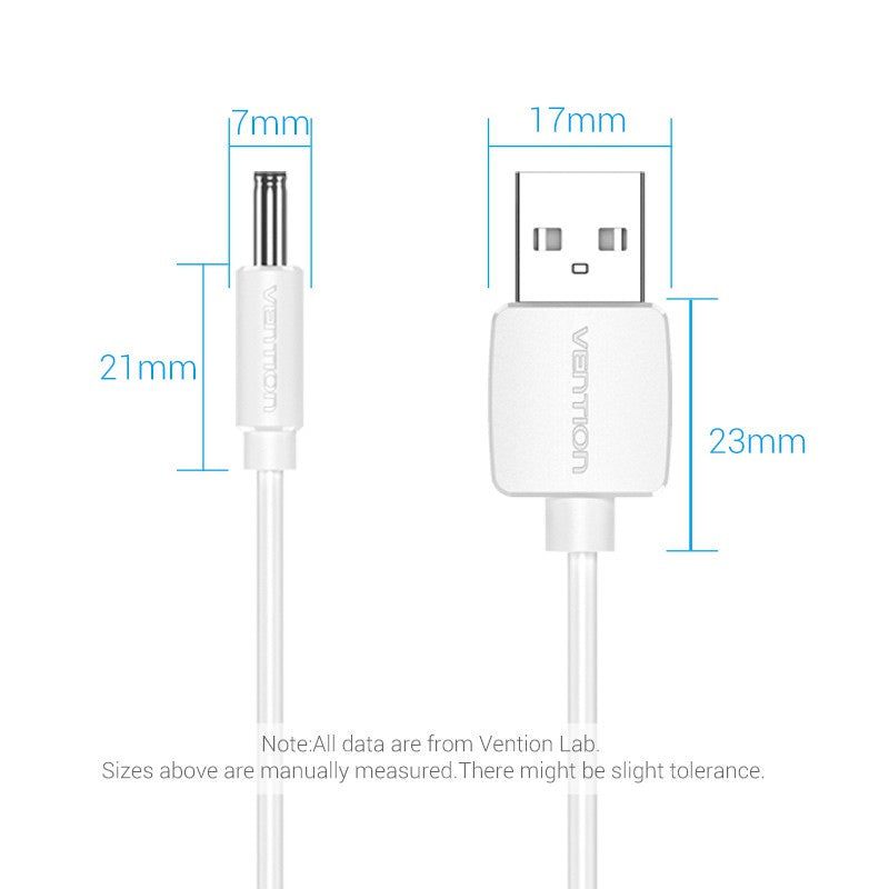 Vention USB A DC 3.5mm Cable De Alimentación Macho 3.5 Jack 5V