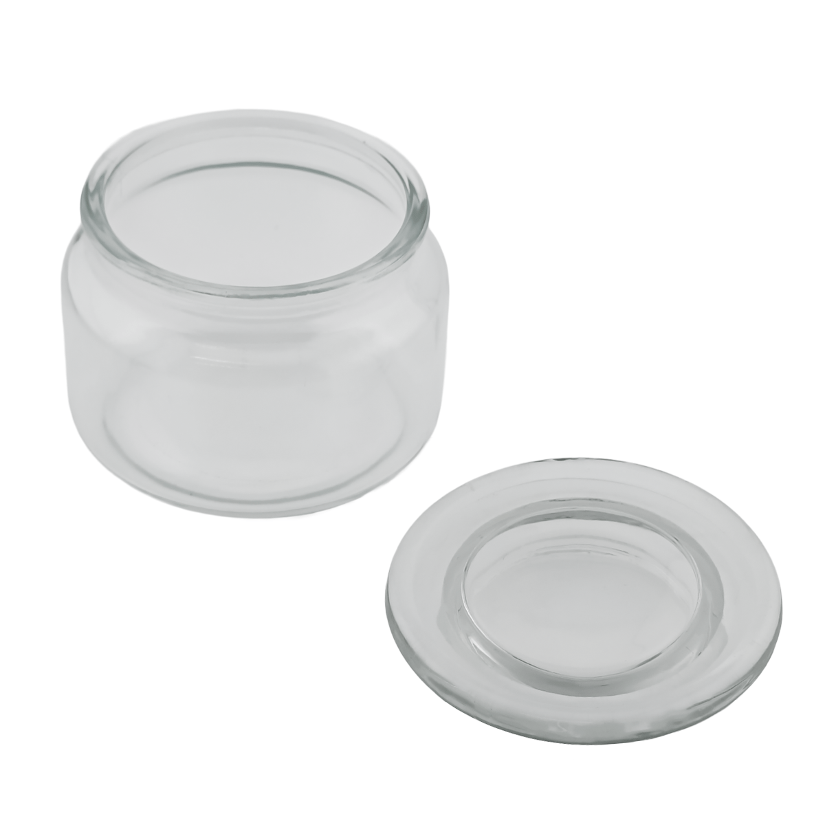 350ml - Portland - Vaso de Vidrio con tapa de vidrio - Frasco Transparente