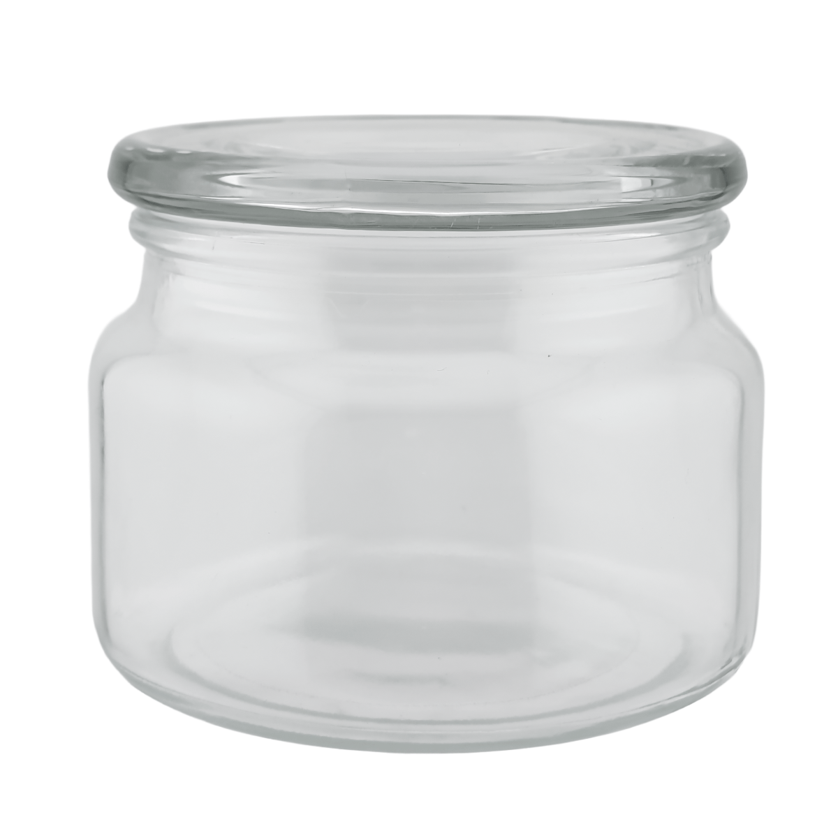 350ml - Portland - Vaso de Vidrio con tapa de vidrio - Frasco Transparente