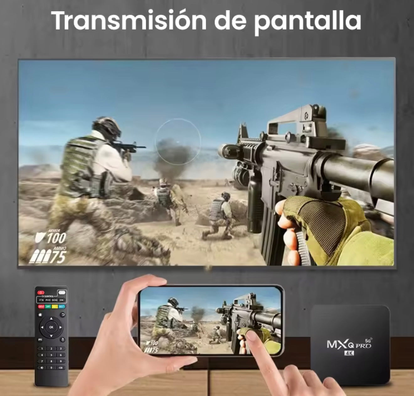 Caja de TV Android MXQ Pro 5G 4K (2GB+16GB)