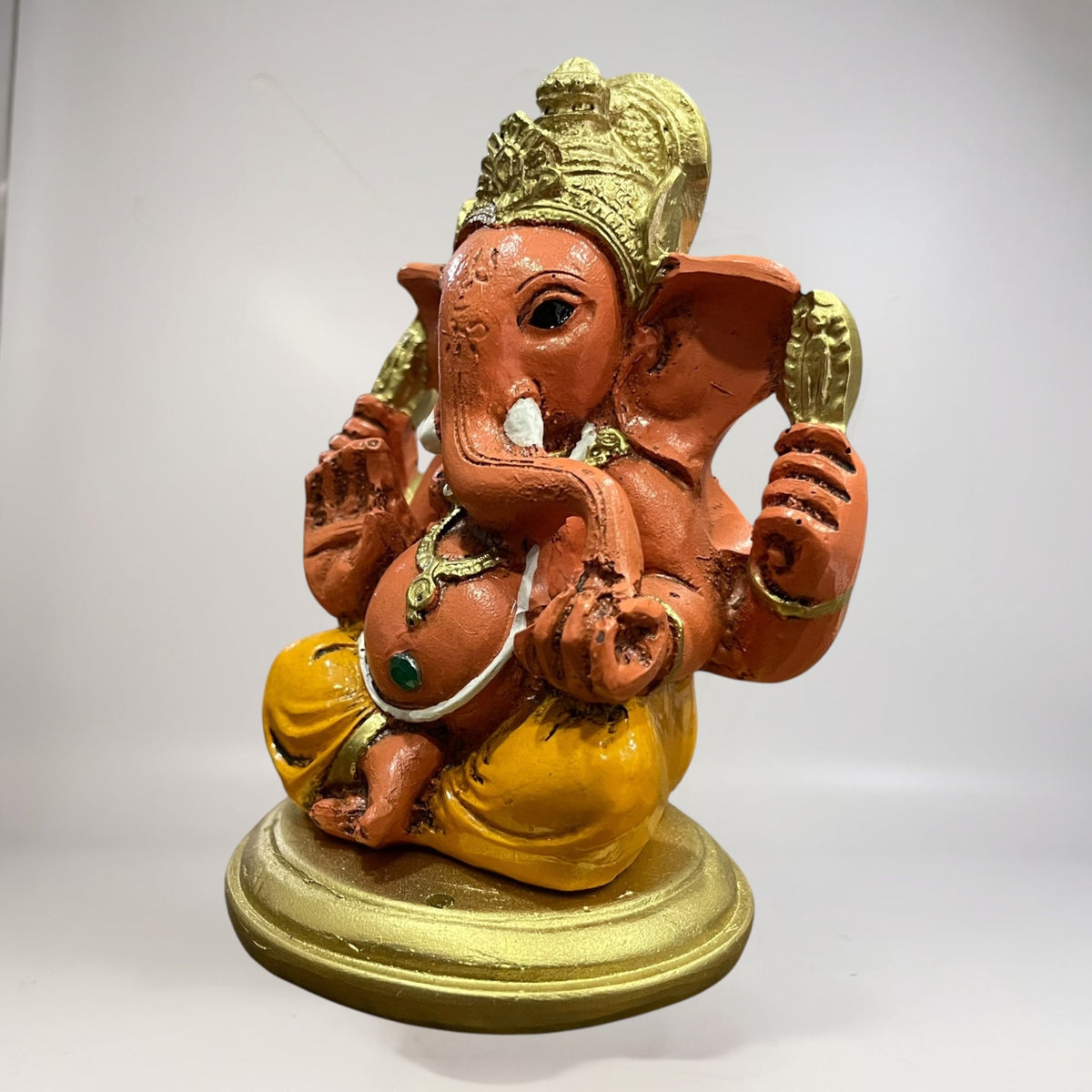 Ganesh 8.5 Cm Resina Nacional Pintado A Mano