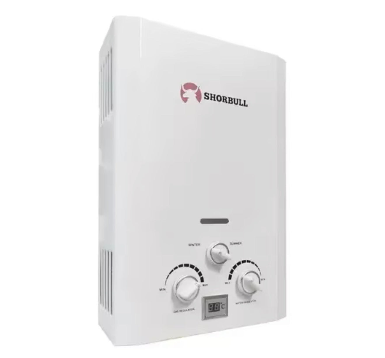 Calentador de Agua a Gas LP Instantáneo Shorbull 6L con Display Digital