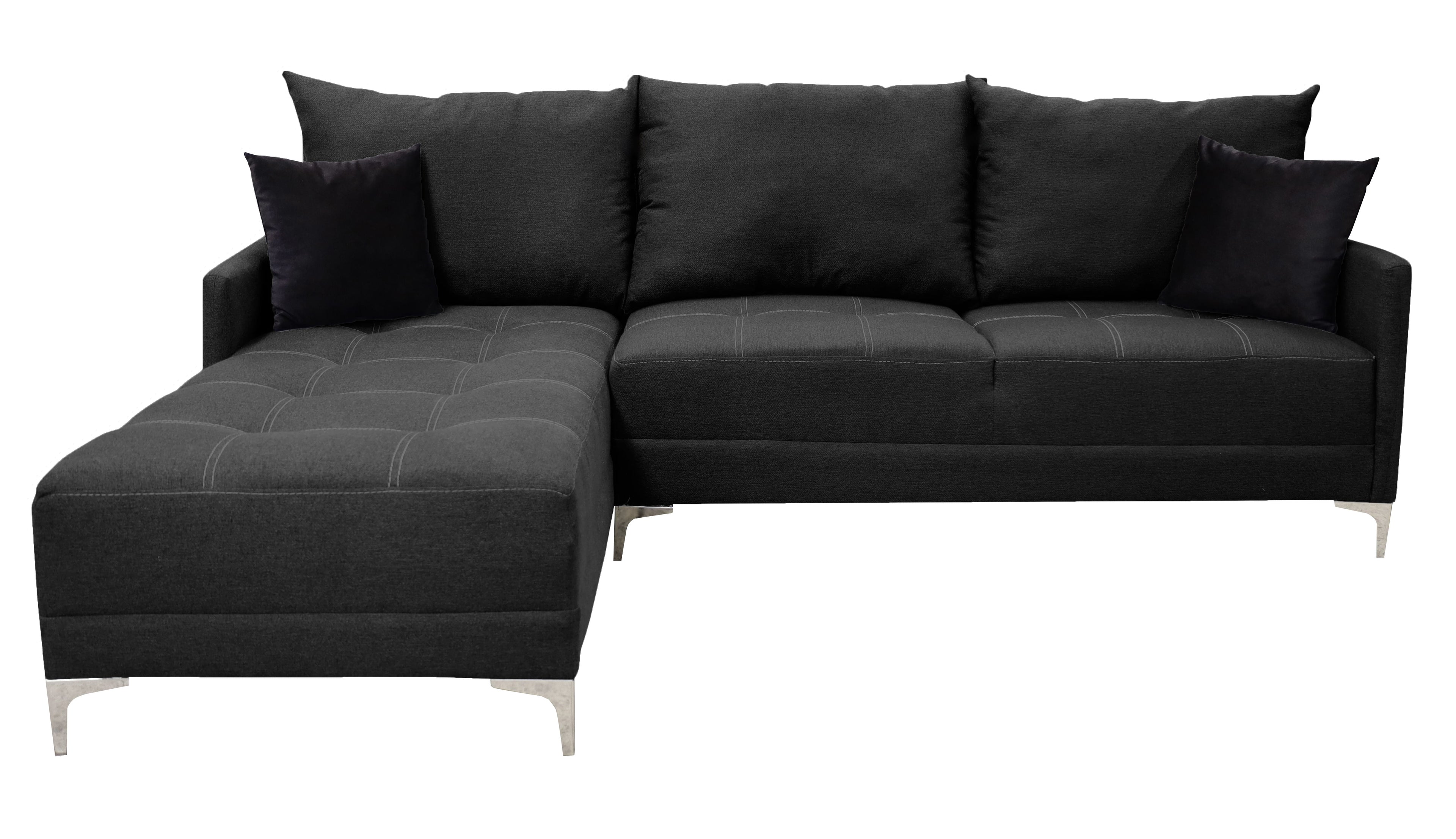 Sala esquinera Caslon, 260x180 cm, Gris Oxford El Bazar Store Moderna abotonada en esquina