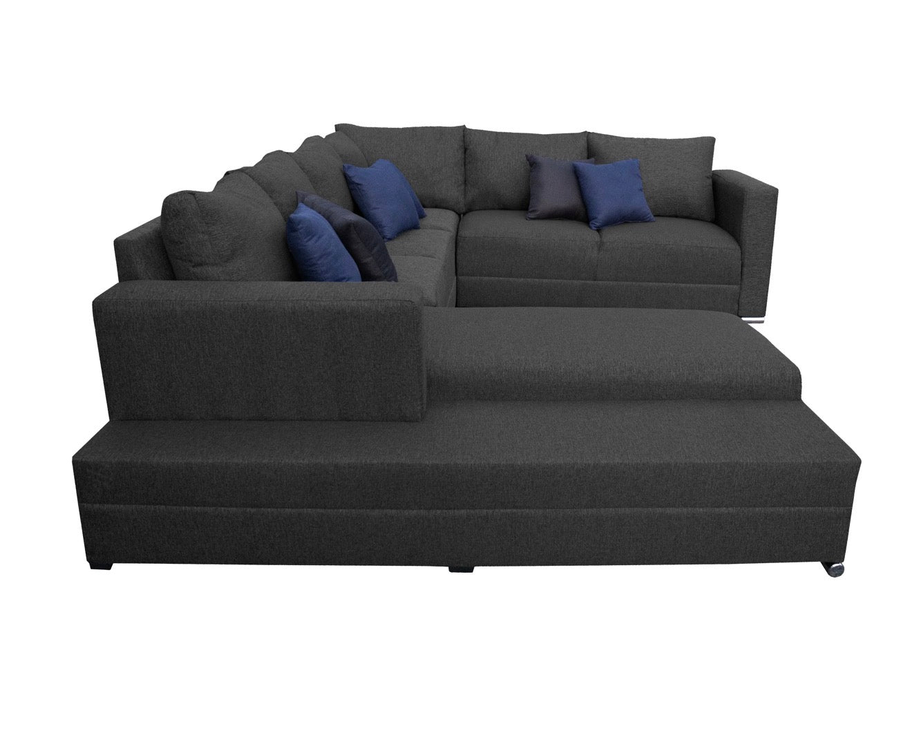 Sala Corbel - Esquinera en "U" Gris Oxford, 200x315x255 cm, 4 salas en 1