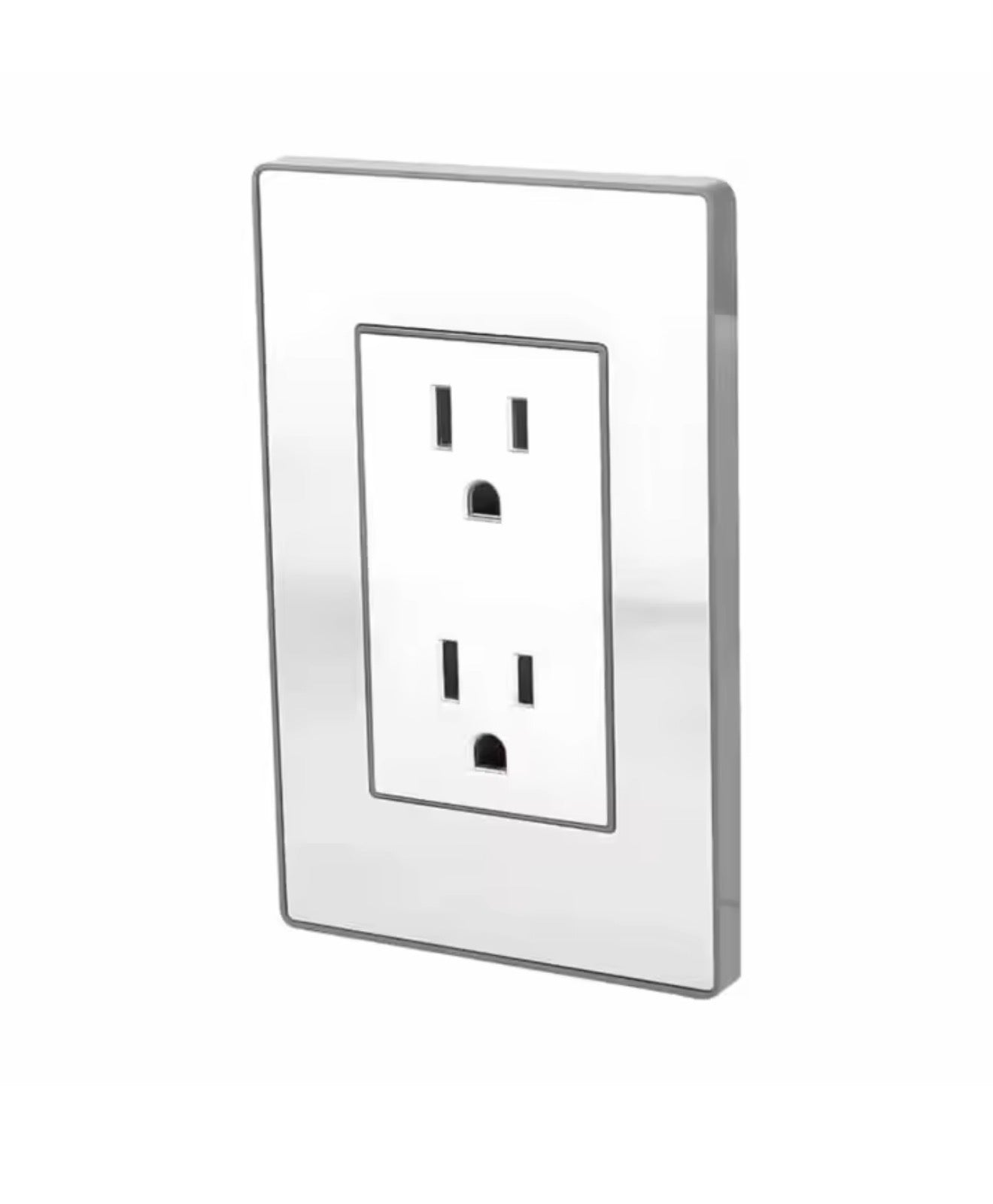 Enchufe eléctrico plateado