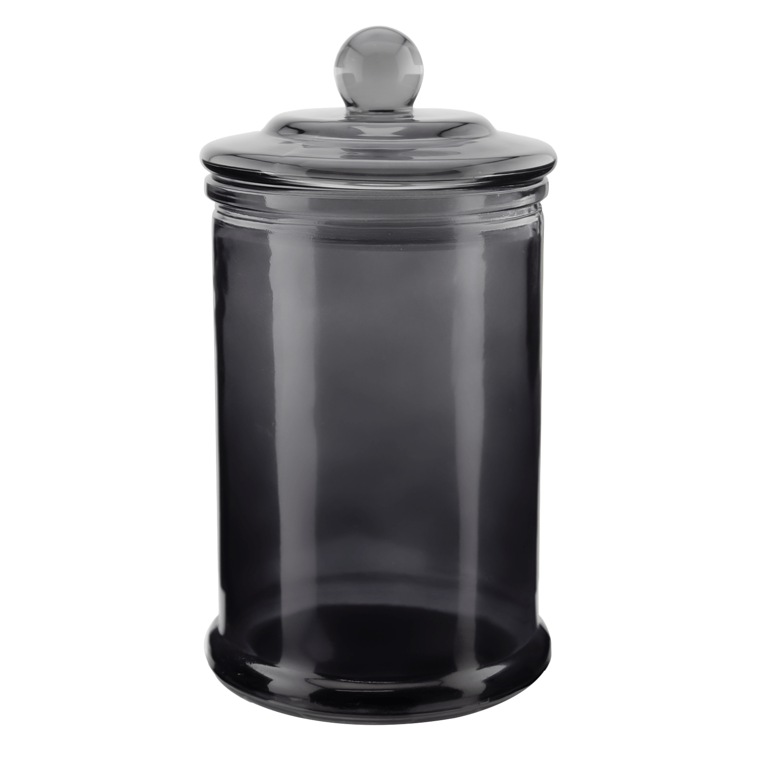 EOL - 400ml - Oxford Vaso de vidrio para velas estilo columna cilíndrico - Frasco Gris Humo Transparente