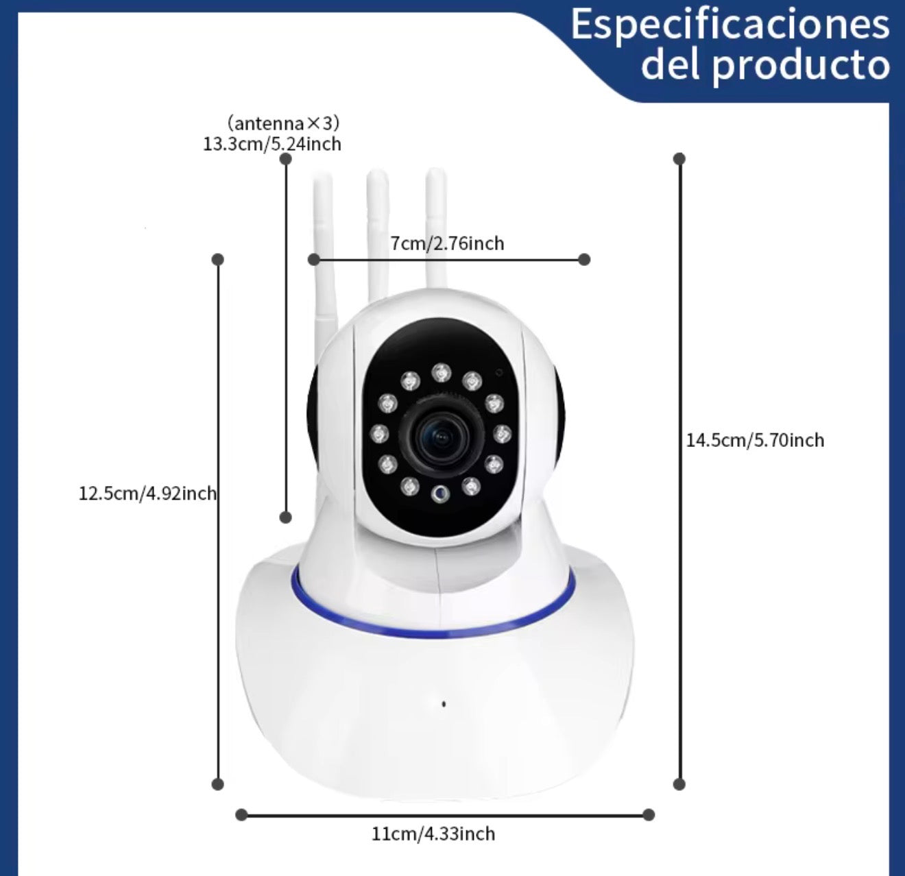 Cámara de seguridad WiFi 720P para casa inteligente