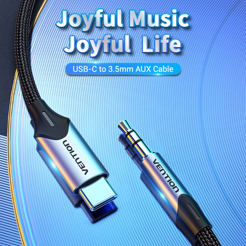 Vention Type C A 3.5mm Cable De Audio HIFI Auriculares Jack Adaptador Auxiliar USB