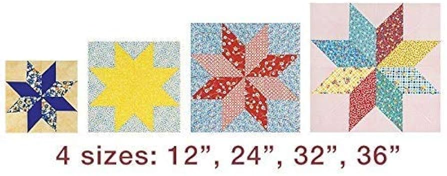Tres plantillas reusables para Bloques de Estrella de Quilt Clover
