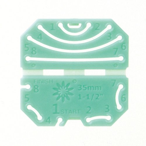 Molde de Plástico para Flores Kanzashi de pétalo fruncido y tamaño extra pequeño de tela Clover 35 mm