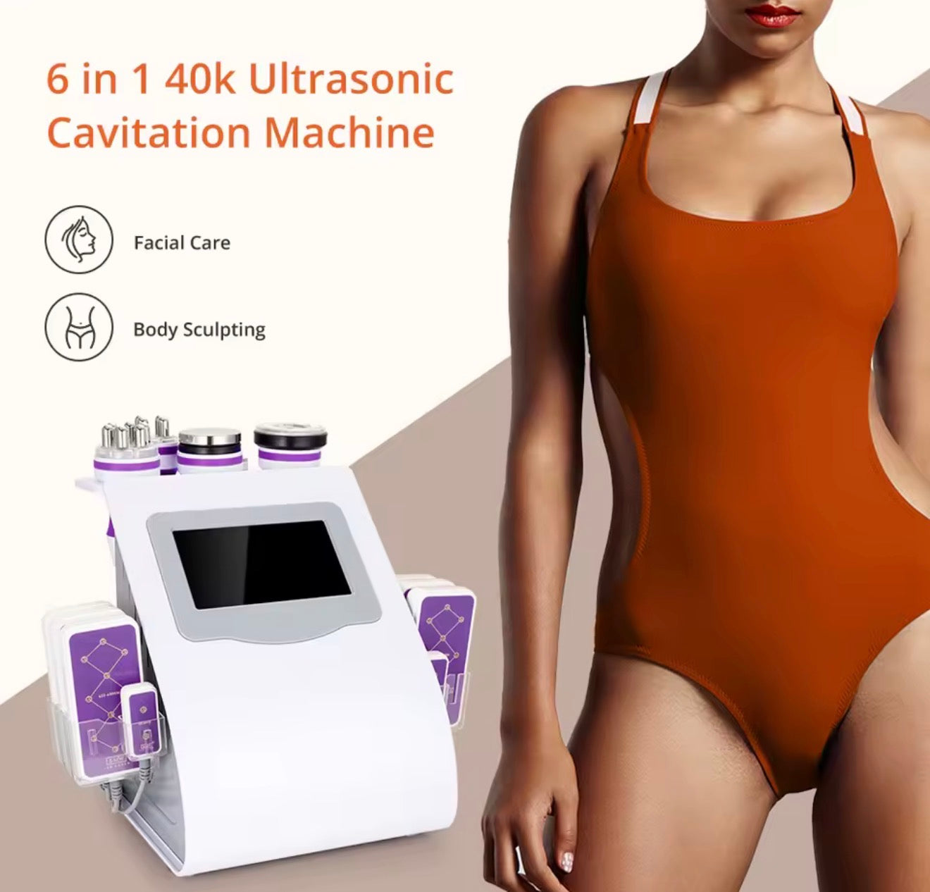 mychway 6 en 1 cavitación 2.0 40K cuerpo vacío esculpido RF máquina de belleza delgada