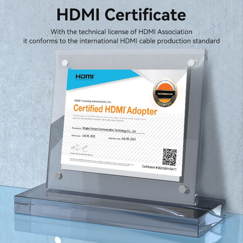 Vention Cable HDMI 2.0 4k 3D Metal Caso Chapado En Oro Para TV
