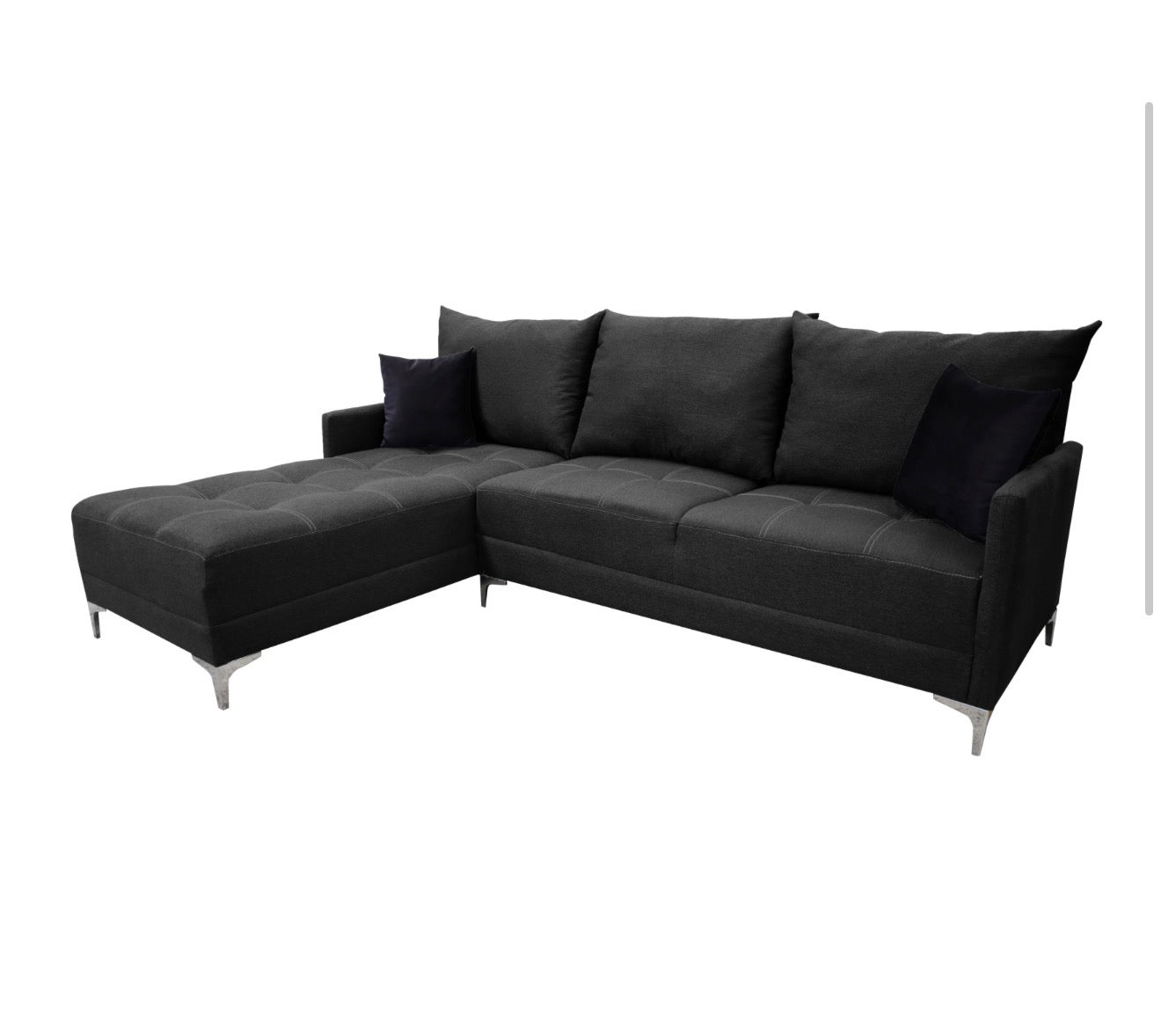 Sala Esquinera El Bazar Store Caslon lino Gris Oxford 260x180 cm