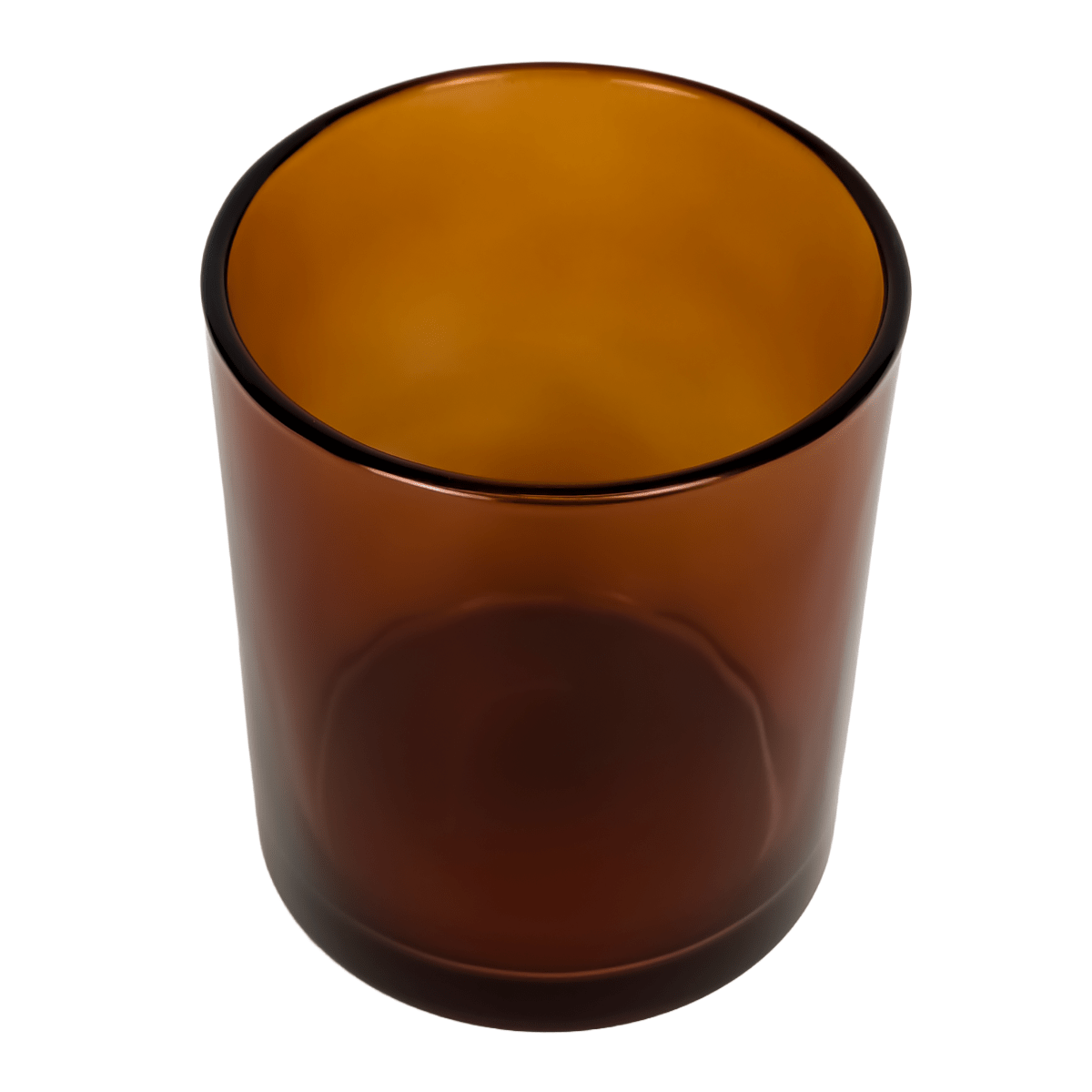 EOL - 450ml - Mónaco Vaso de Vidrio para Velas - Frasco Ámbar Oscuro Transparente