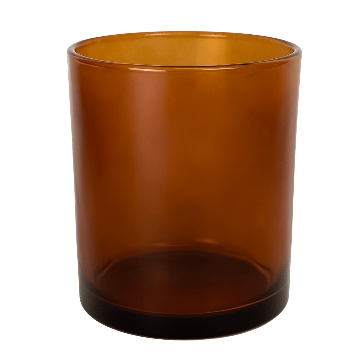 EOL - 450ml - Mónaco Vaso de Vidrio para Velas - Frasco Ámbar Oscuro Transparente