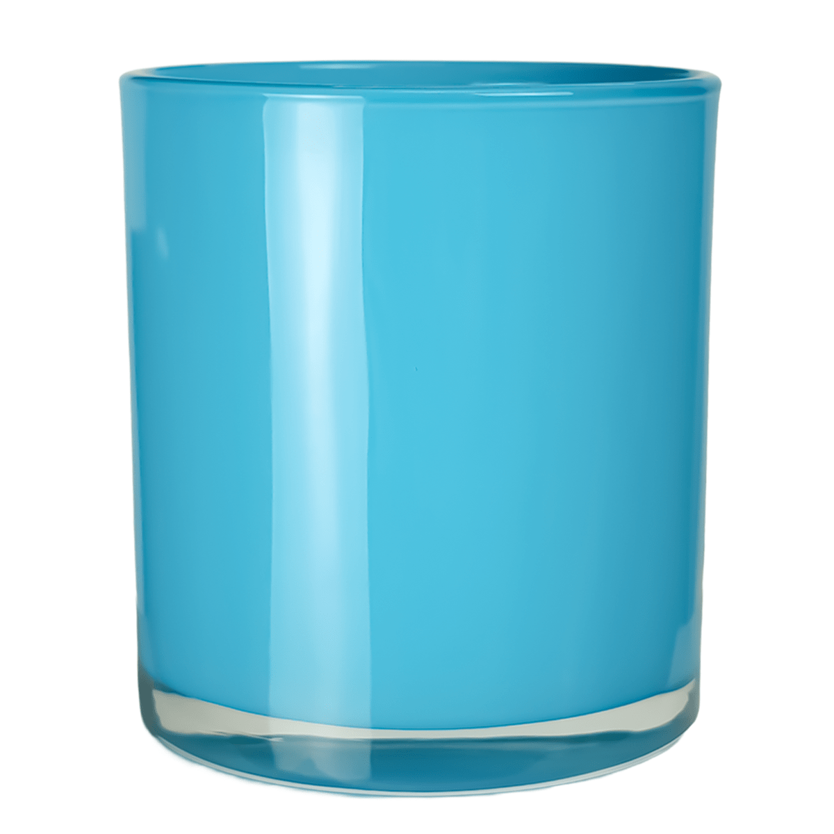 EOL - 450ml - Mónaco Vaso de vidrio para velas - Frasco Azul Cielo Brillante