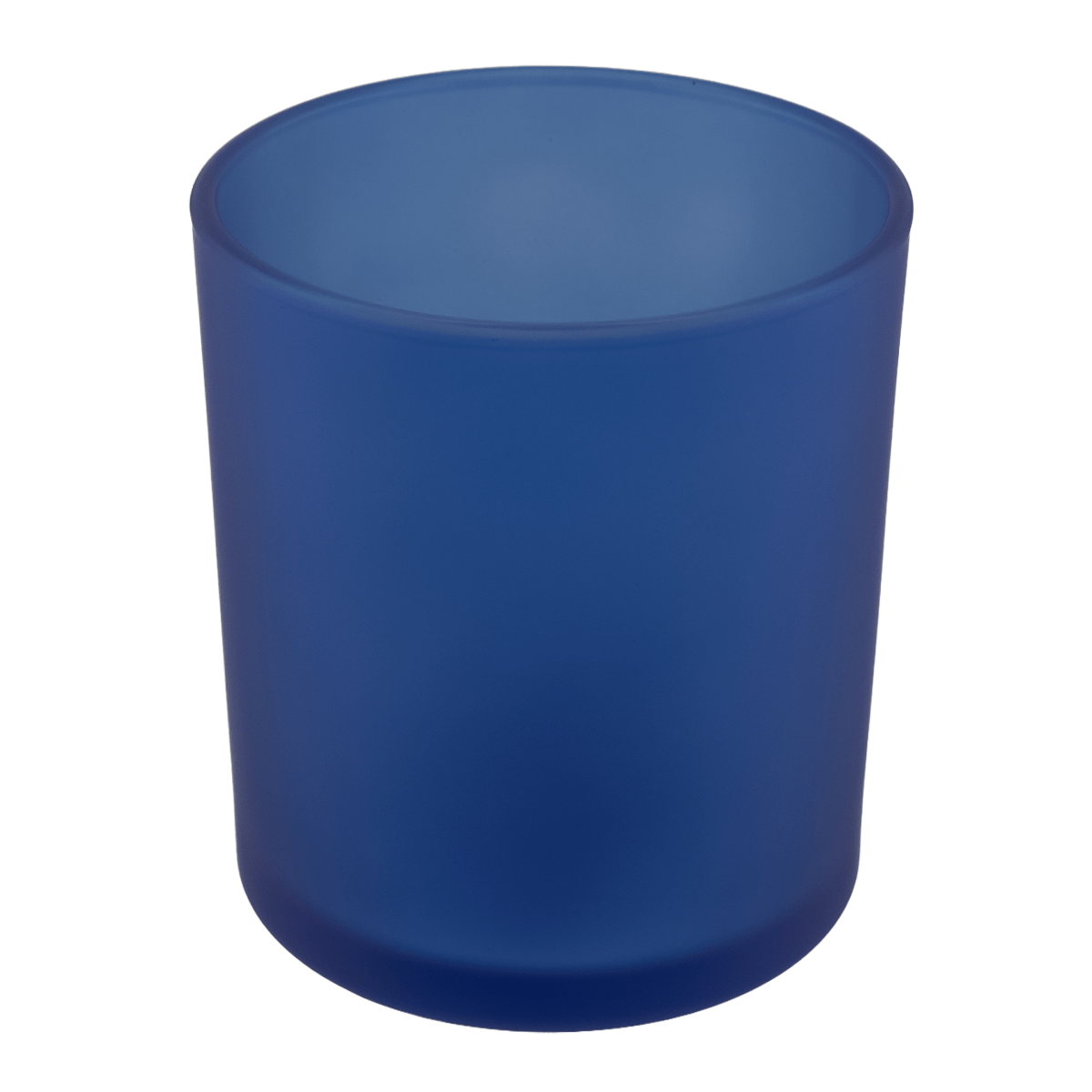 EOL - 450ml - Mónaco Vaso de vidrio para velas - Frasco Azul Satinado