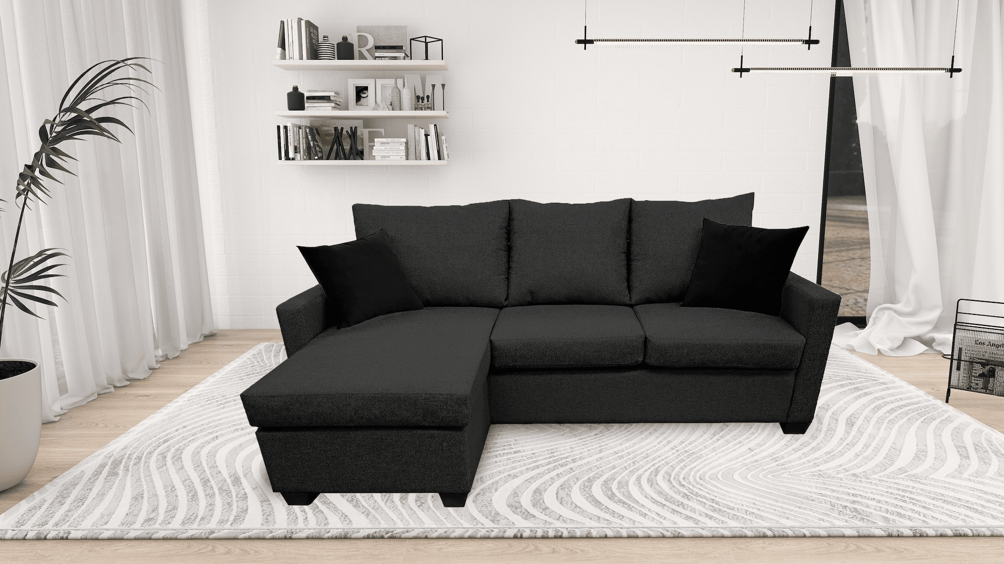 Sala Esquinera El Bazar Store Denver Gris Oxford 200x140 cm Lado derecho e Izquierdo Lino nacional Sofa