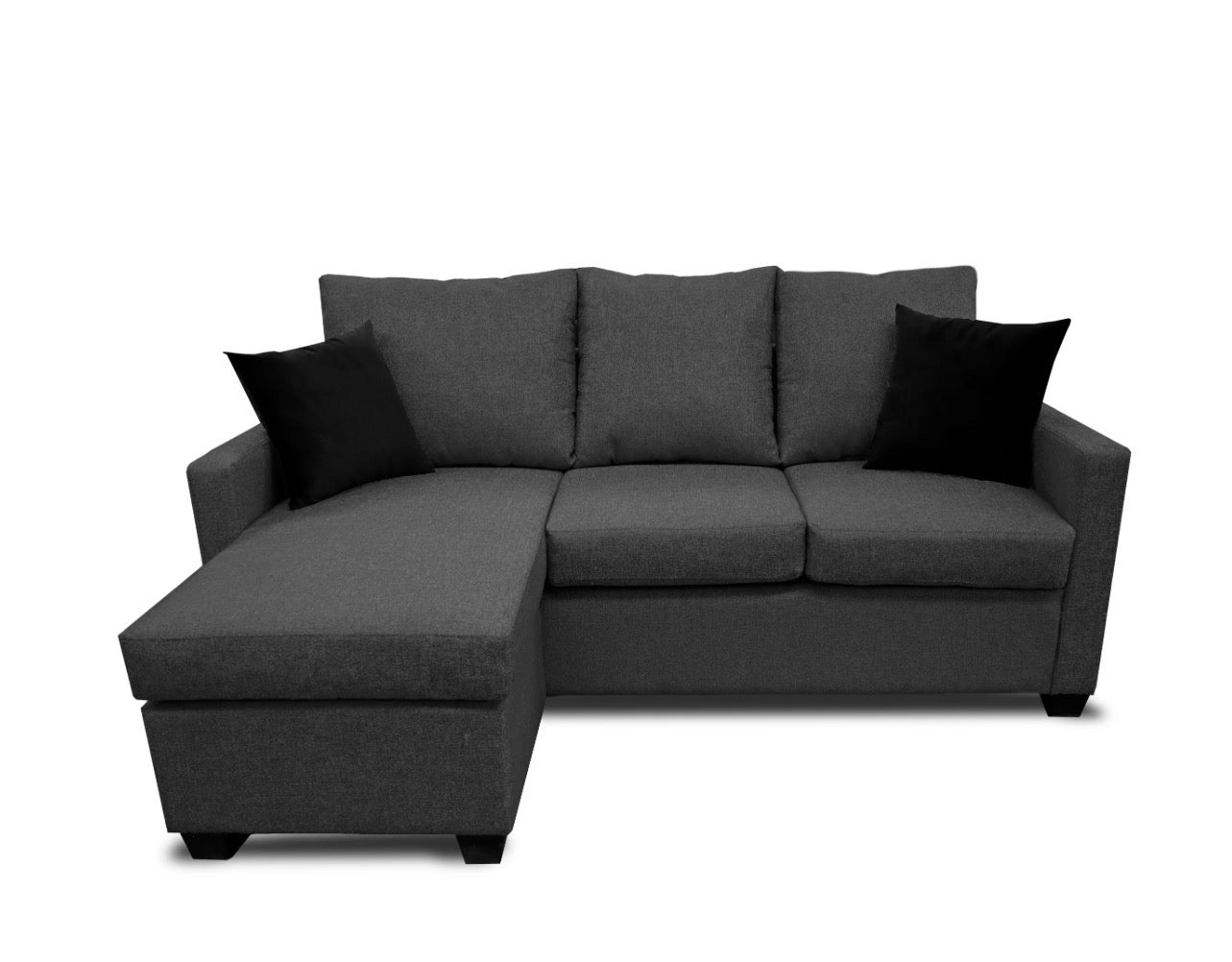 Sala Esquinera El Bazar Store Denver Gris Oxford, 200x140 cm, Lado derecho e Izquierdo, Lino nacional, Sofa