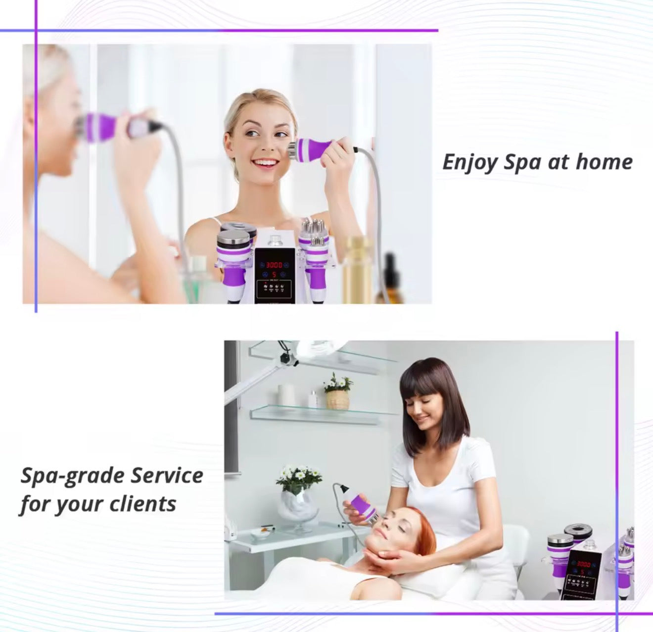 en 1 máquina de belleza de elevación de piel RF de vacío de cavitación de unoisetion