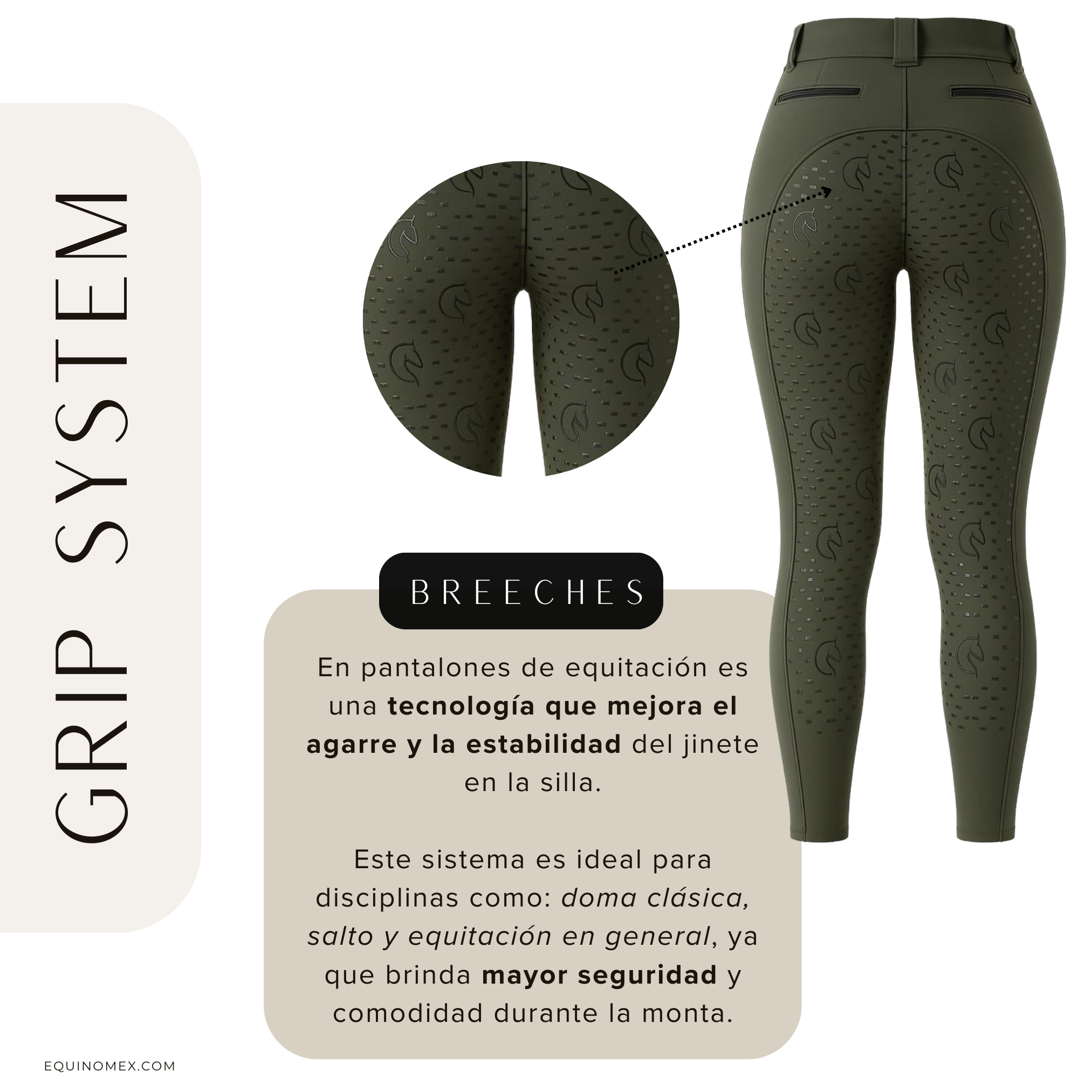 Pantalón De Montar Para Mujer – Breeches Ecuestres Con Tecnologia High Rise