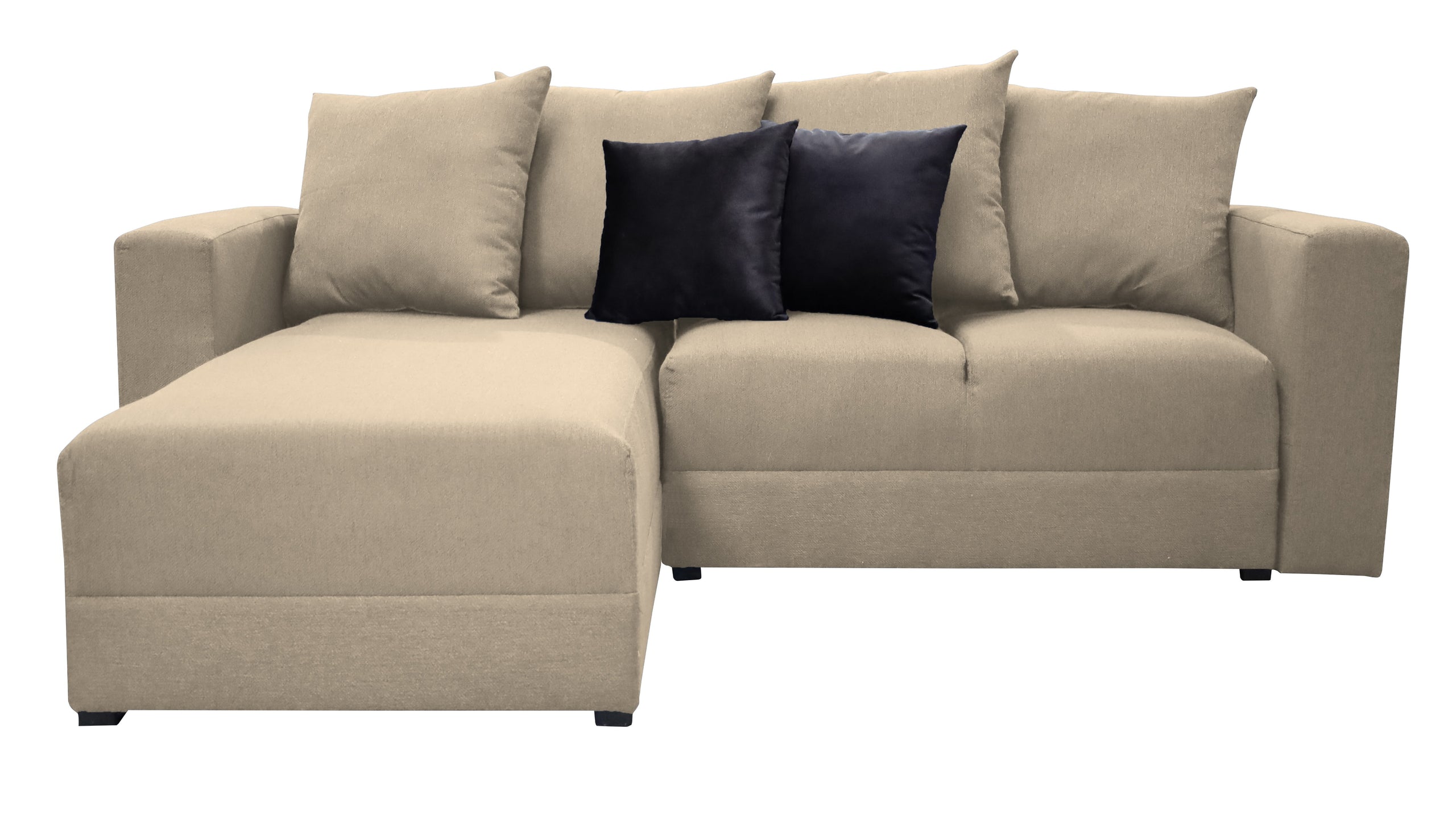 Sala Esquinera Modular El Bazar Store Lombar Beige Lino 220x160 cm Moderna en Esquina