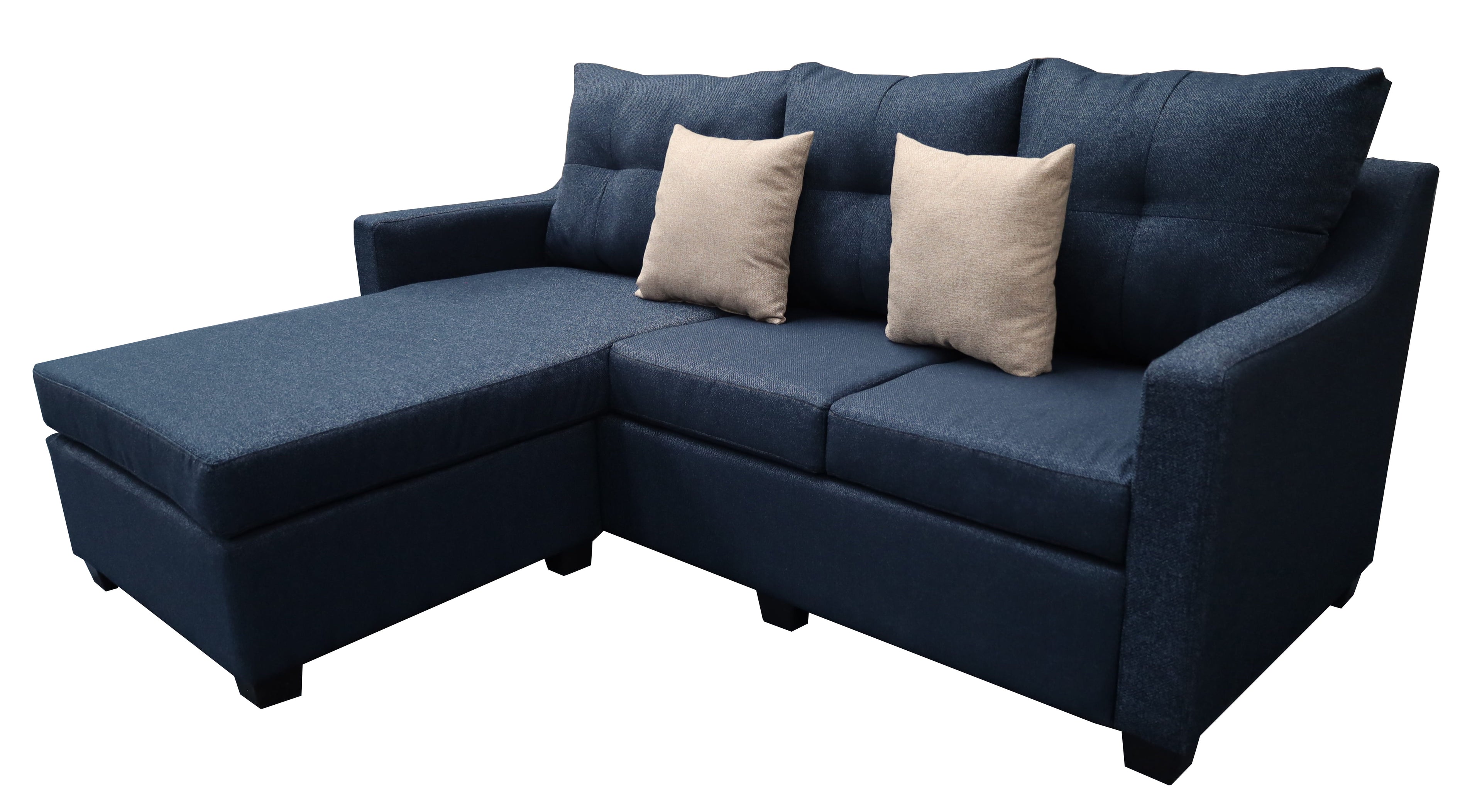 Sala Esquinera El Bazar Store Hermes 225x165 cm, Lado Izquierdo y derecho, Lino nacional Azul marino. EL BAZAR STORE Moderna/ abotonada