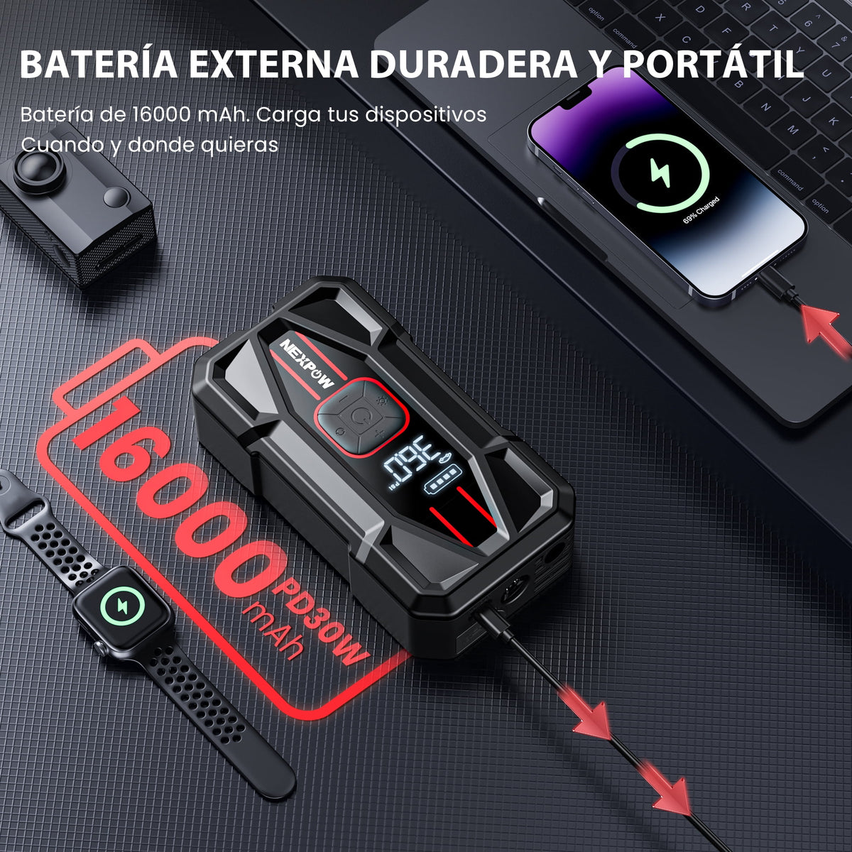 Arrancador de Auto Bateria