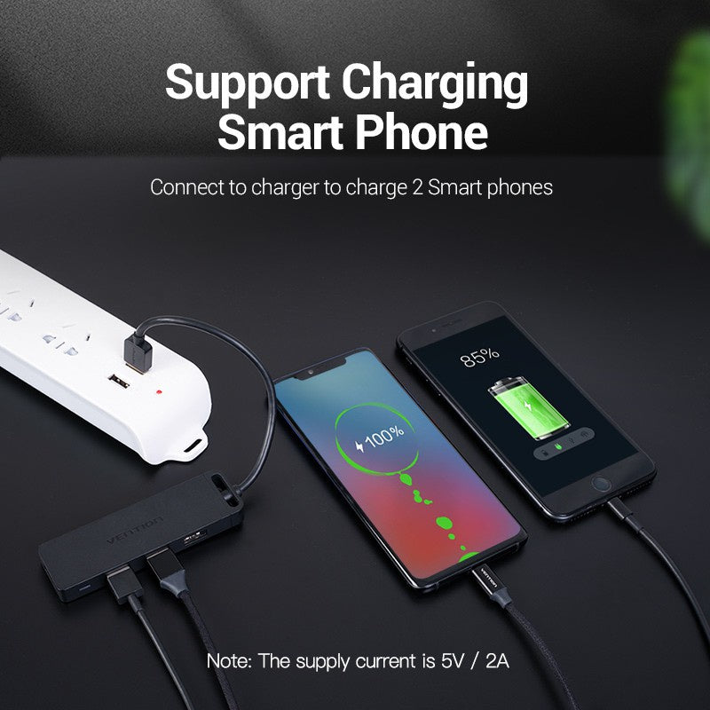 Vention USB 3.0 Hub 4 Puertos Adaptador Multi Divisor De Alta Velocidad