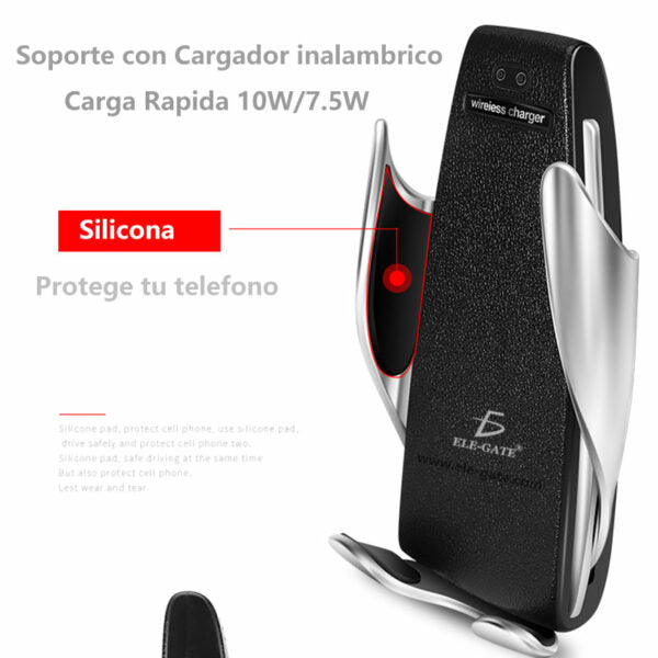 Cargador Inalámbrico Para Auto De 10W Carga Rápida