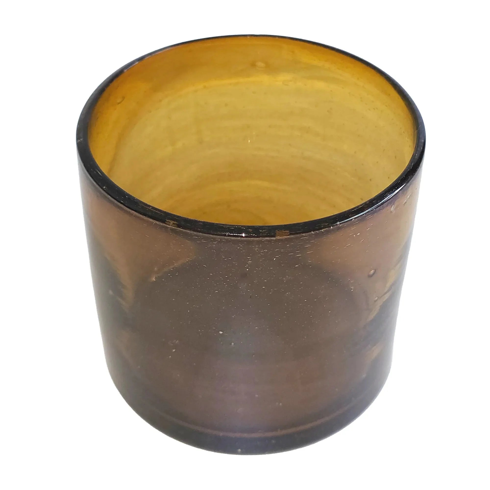 500ml - Florencia Vaso de vidrio soplado artesanal - Frasco Ámbar - Hecho a mano