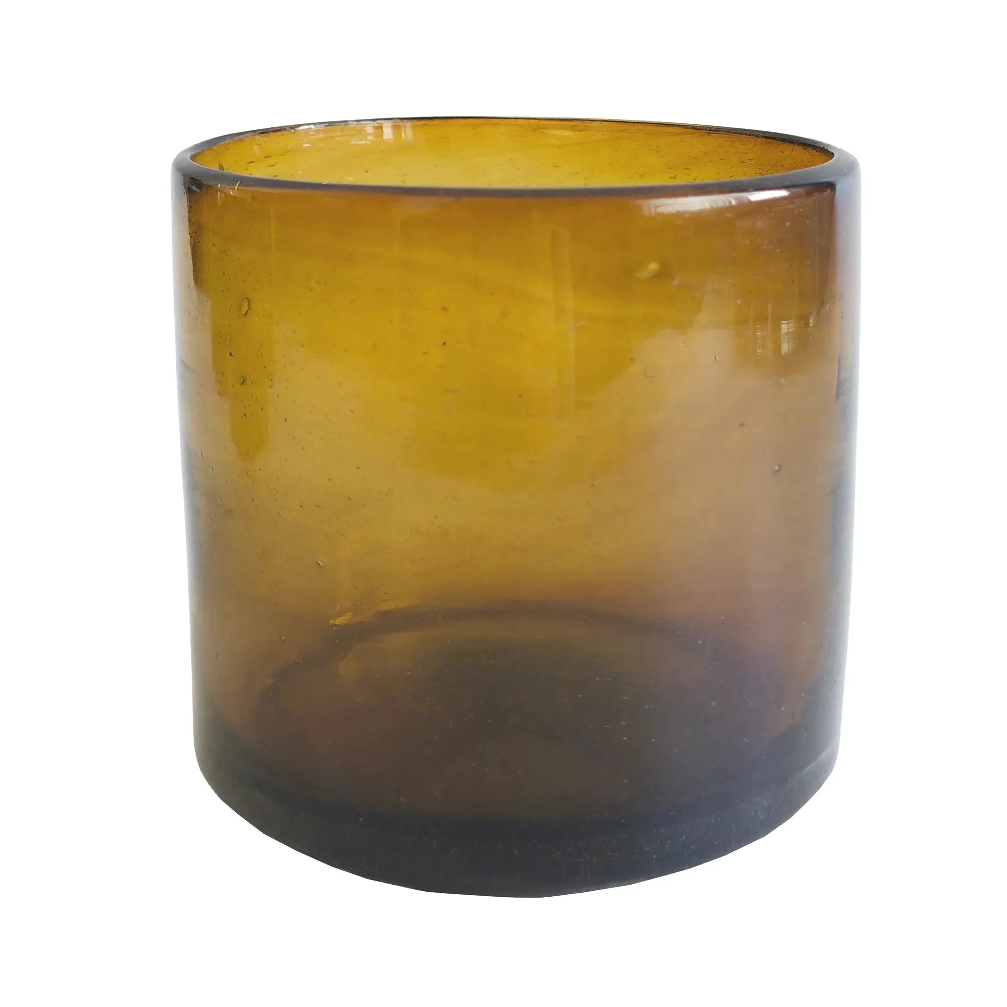500ml - Florencia Vaso de vidrio soplado artesanal - Frasco Ámbar - Hecho a mano