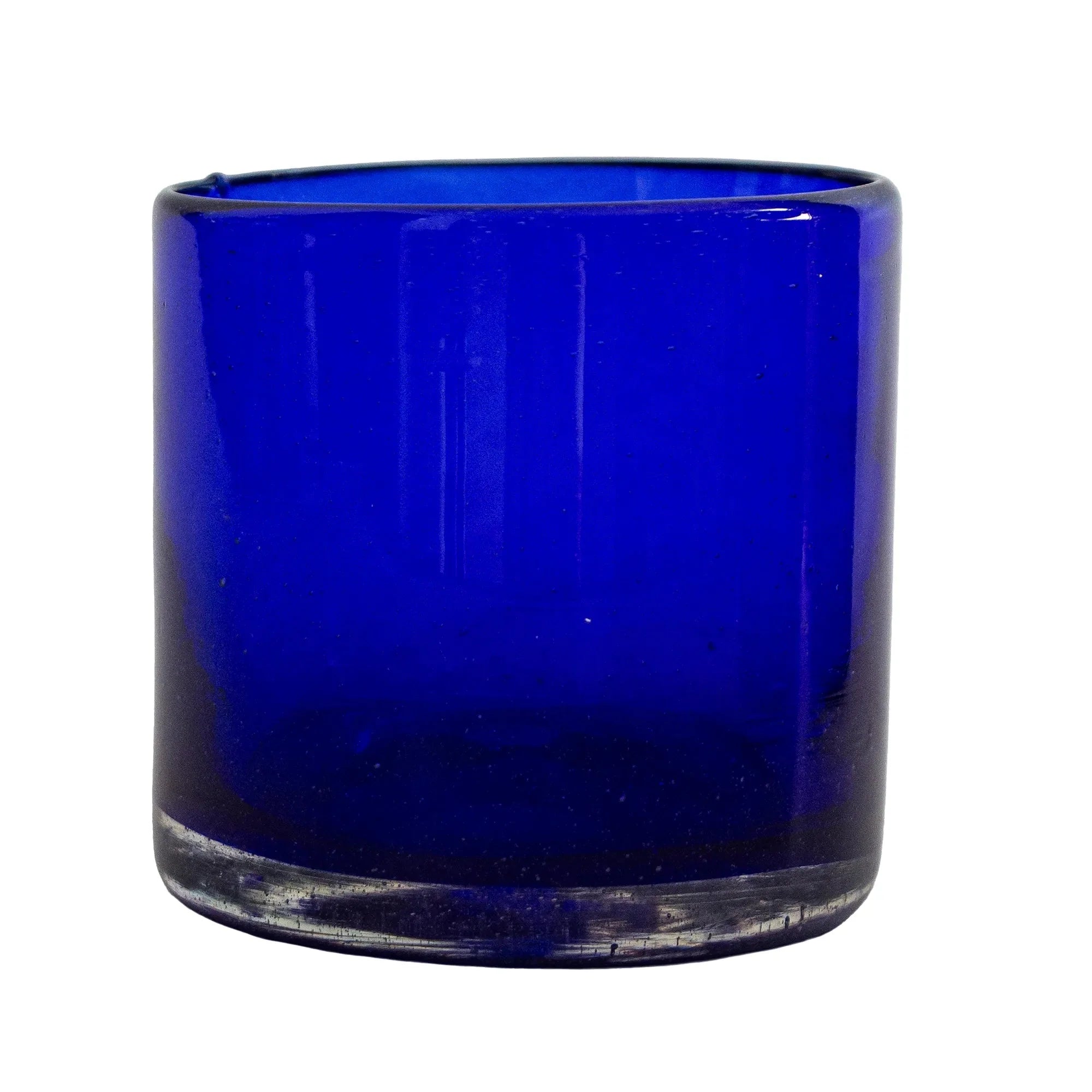 EOL - 260ml - Florencia Vaso de vidrio soplado artesanal - Frasco Azul - Hecho a mano