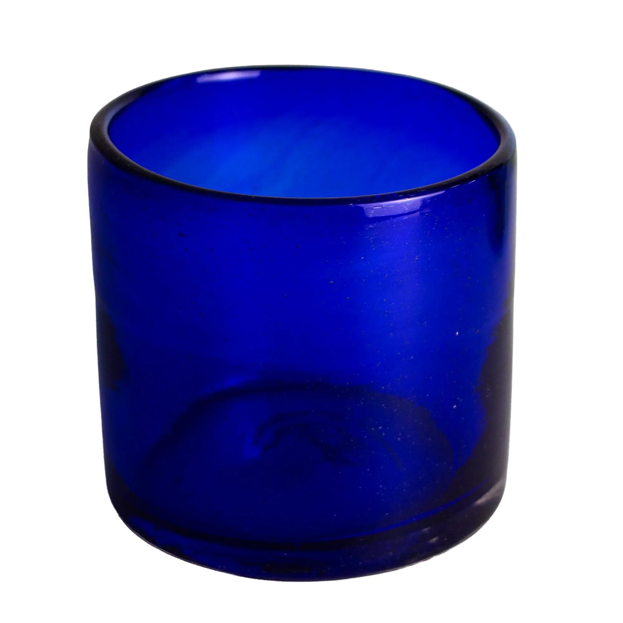 EOL - 260ml - Florencia Vaso de vidrio soplado artesanal - Frasco Azul - Hecho a mano