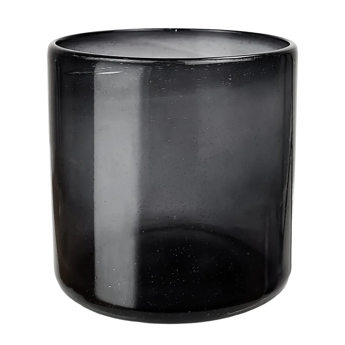 EOL - 500ml - Florencia Vaso de vidrio soplado artesanal - Frasco Gris Humo - Hecho a mano