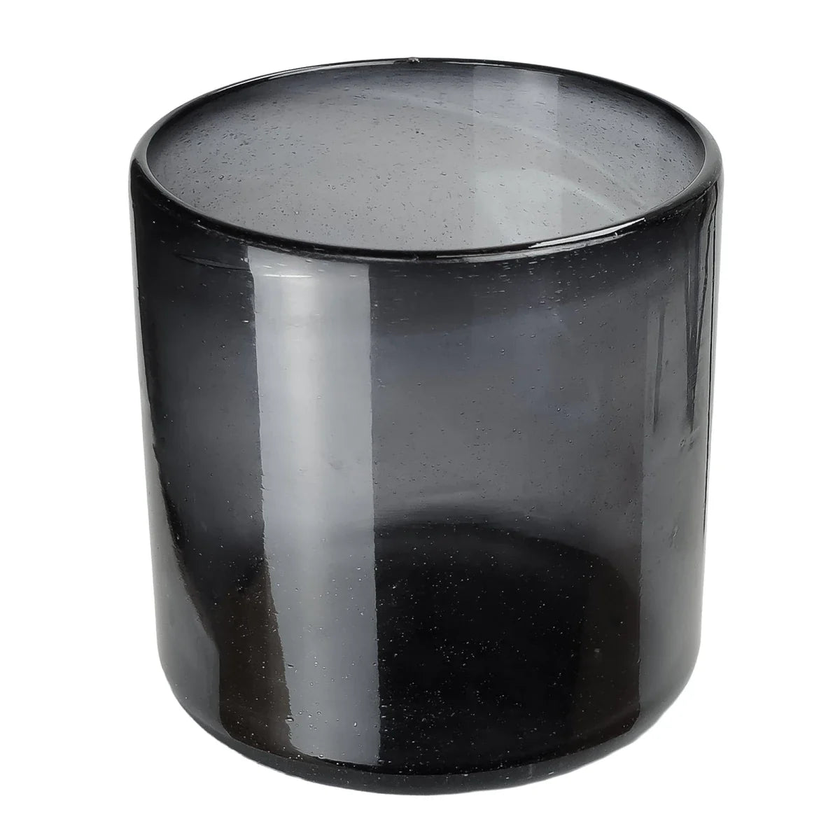 EOL - 500ml - Florencia Vaso de vidrio soplado artesanal - Frasco Gris Humo - Hecho a mano