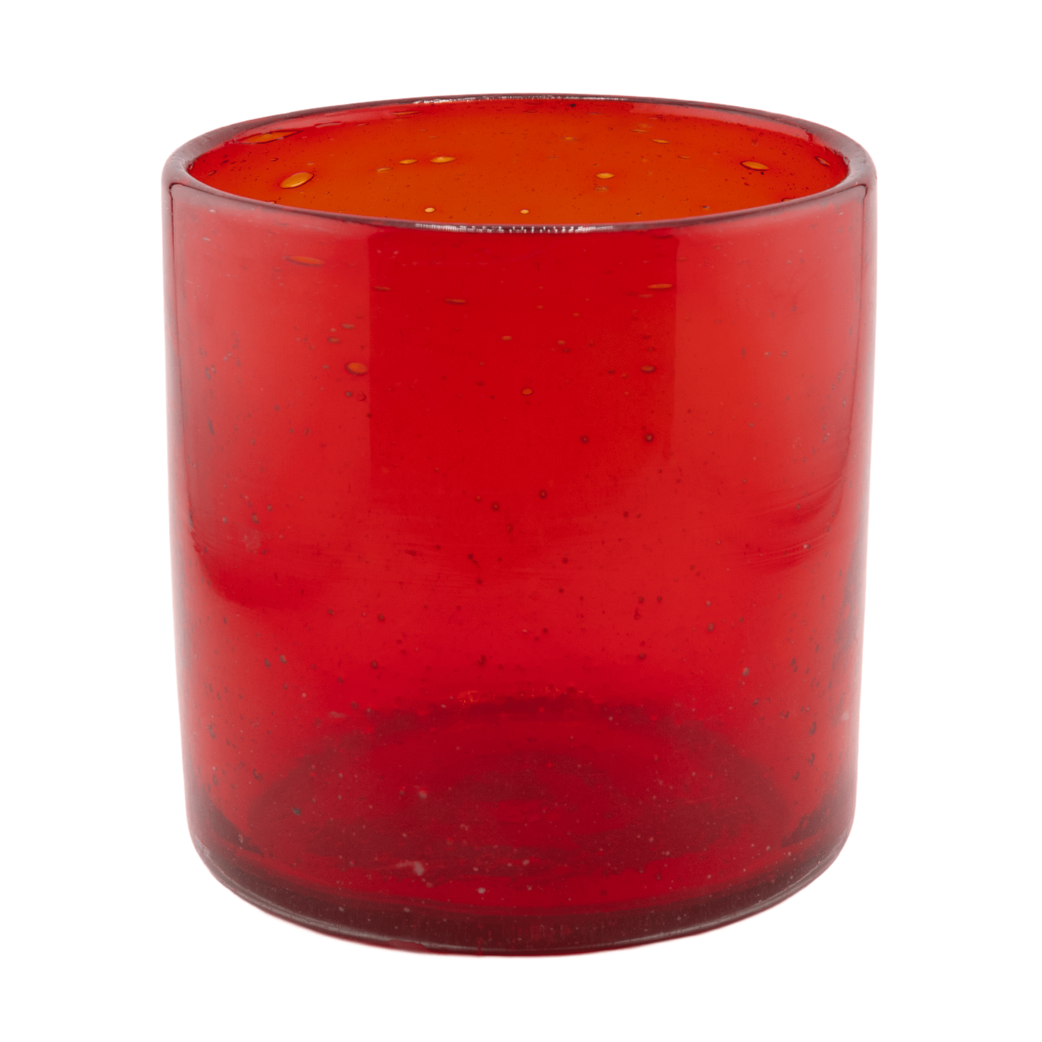 500ml - Florencia Vaso de vidrio soplado artesanal - Frasco Rojo - Hecho a mano
